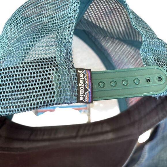 Patagonia Unisex Trucker Hat‎ Blue Adjustable Breathable Mesh Cap - Picture 6 of 6